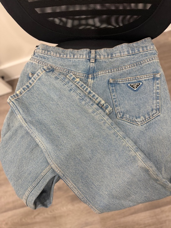 Prada Denim - Prada Women’s Light Blue Straight-Leg Jeans